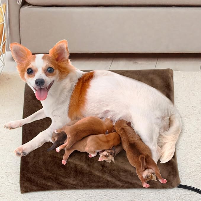 NAMOTEK Pet Heating Pad, Waterproof Heated Mat with Chew Resistant Cord Safe Electric Auto Constant Temperature Heating Pad for Dogs and Cats Indoor Warming Pad 19.7" x15.7" - Image 6