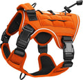Heavy-Duty Tactical Dog Harness for Large Dogs, No Pull Adjustable Reflective Pet Vest with Molle System, K9 Military-Grade Control for Service Training, Outdoor & 10+ Breeds, Orange, Small by Bruvoalon