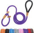 2 Pack Dog Leash Slip Lead Braided Rope Pet Training Loop Leashes 5ft 6ft | Lynxking Strong Heavy Duty 1/2" 3/8", Durable Padded Handle No Pull Basic Training Nylon Lead,Small Medium Large Dogs Puppy by Lynxking