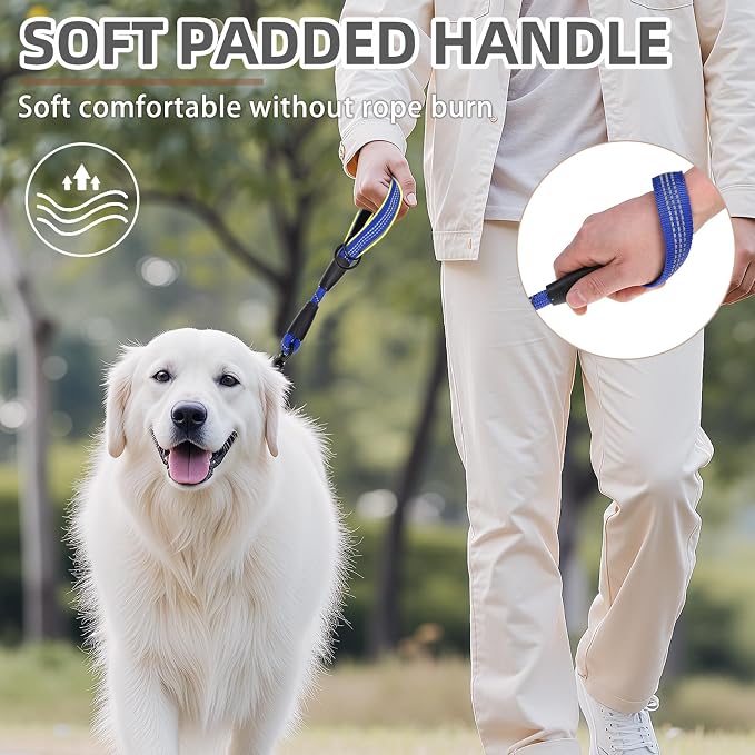 PUPTECK Reflective Short Dog Leashes 3 Pack for Walking and Training | Heavy Duty Clip with Soft Padded Handle for Medium Large Dogs Traffic Control - Image 5