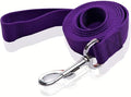 Nylon Dog Leash 4 Ft 5 Feet 6 Foot Long, Walking Training Dog Leashes for Medium Large Dogs, 1 Inch Wide (6ft, Purple) by SALO