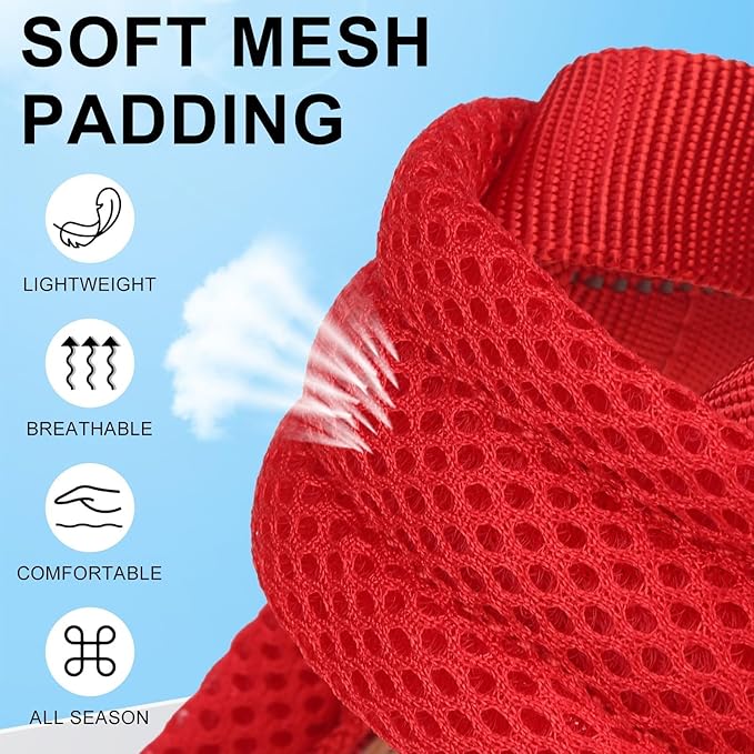 BEAUTYZOO Small Dog Harness and Leash Set, No Pull Step in Puppy Vest | Breathable Mesh with Handle, Reflective, Adjustable No Choke Escape Proof, Lightweight, Easy Control for Walking, Red XS - Image 4