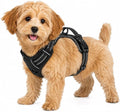 Black Adjustable Reflective No-Pull Dog Harness with 2 Leash Clips，Soft Padded Vest for Small Dog, Easy to Put on and Take Off,Black Small by Unknown