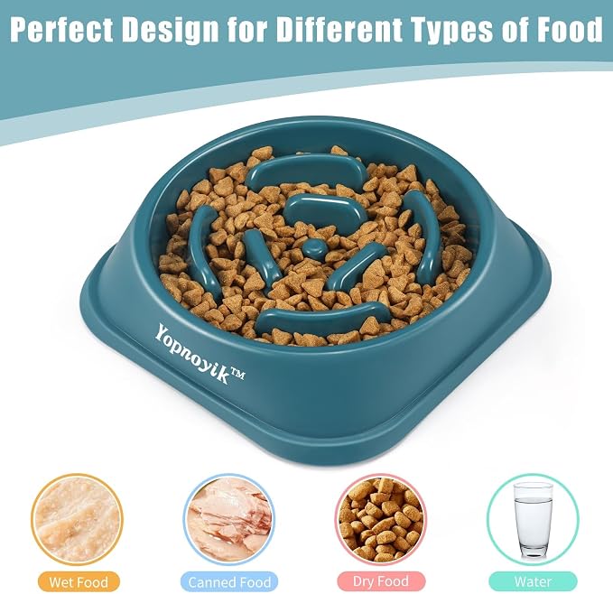 Slow Feeder Dog Bowls for Large Dogs | Non-Slip Base, Anti-Choking Design, Reduces Bloating & Overeating, Easy to Clean, 4 Cups - Image 4