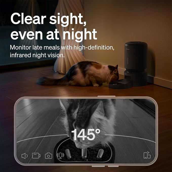 PETLIBRO Automatic Dog Feeder with Camera, Auto Cat Food Dispenser Slow Feeders Dogs Bowl, 1080P HD Video with Night Vision, 5G WiFi with 2-Way Audio, Stainless Steel Slow Food Tray for Small Dogs - Image 5