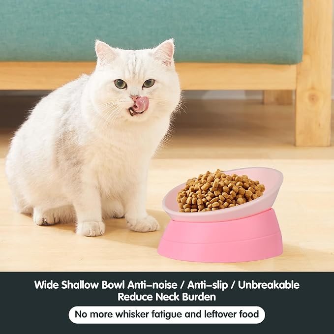 Bulldog Bowl Anti-Slip Dog Cat Dish Detachable Rubber Dog Bowl Pet Sterile Tilted Pet Feeder Slope Base - Image 6
