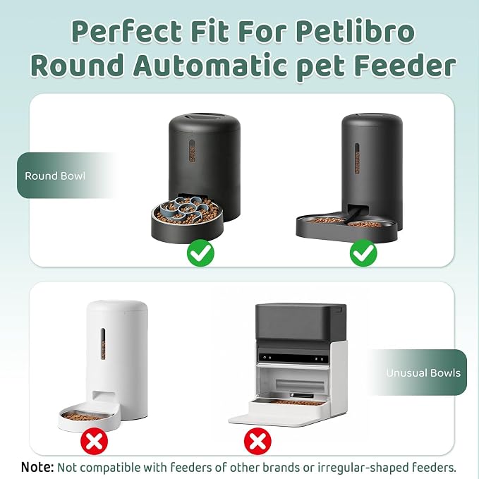 Slow Feeder Insert Compatible with Petlibro – Dog Bowls for Fast Eaters | Silicone slow feeder fits Petlibro round bowls. Slows down fast eaters. Non-slip design. Dishwasher safe. - Image 6