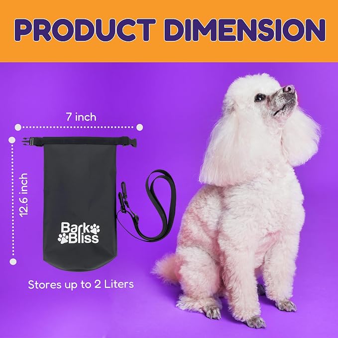 Reusable Odor Proof Dog Poop Bag Holder for Walks, Leashes, Water Resistant Wag Bags for Backpacking, Dog Hiking Bag, Black, 2L - Image 4