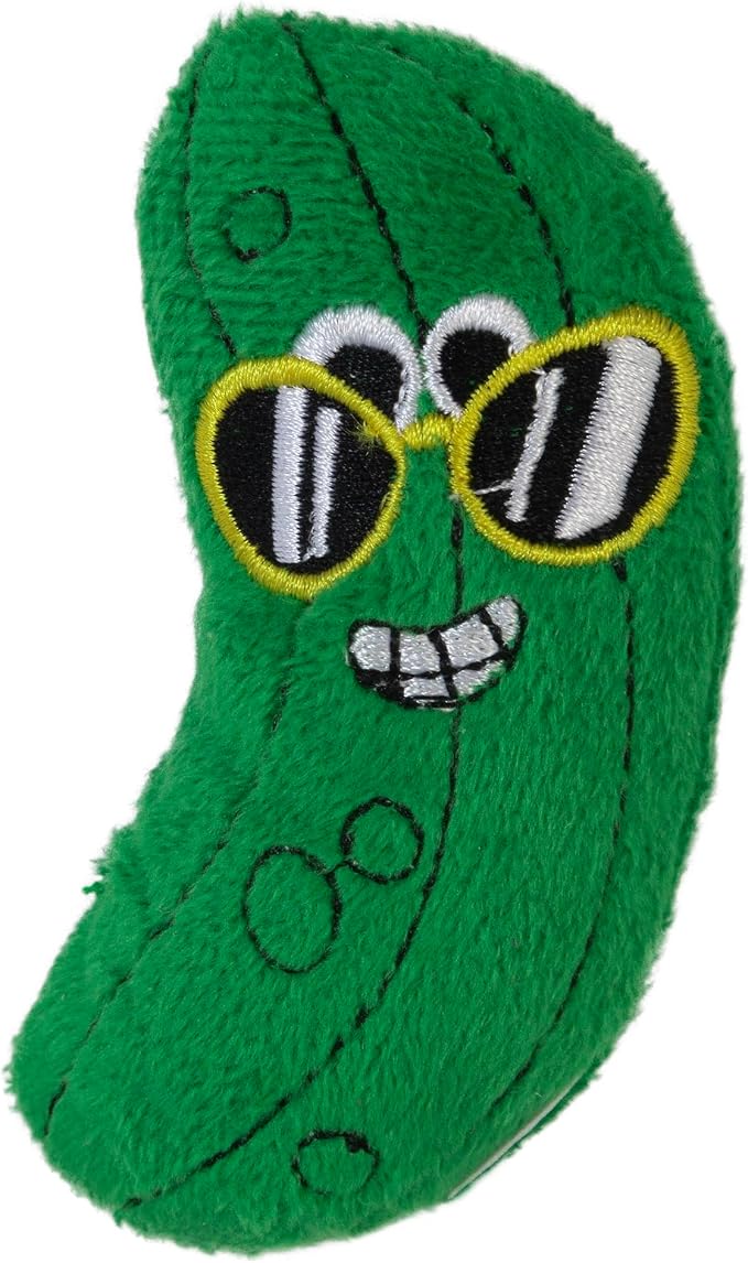 Mad Cat Cool Cucumber Veggie Catnip and Silvervine Plush Cat Toy, 1 Pack | Garden themed plaything that sparks batting, kicking and cuddly play sessions for felines during active time at home daily - Image 2