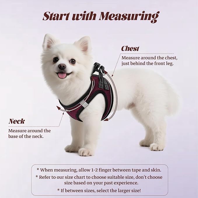 No Pull Dog Puppy Harness and Leash Set Reflective Mesh Vest Medium - Image 2