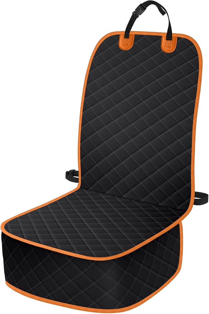 ELONGRIVER Dog Car Seat Covers, Waterproof Front Seat Cover | Scratch-Proof, Nonslip Pet Passenger Seat Cover Protector, Universal Fit for Cars Trucks SUVs, Large Size 1 Pack by ELONGRIVER