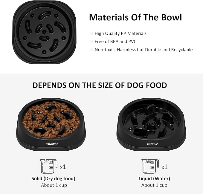 YINEYA Anti-Choking Slow Feeder Dog Bowls Small Size Dog, Slow Feeder Cat Bowl, Supplies and Puzzle for Pet - Image 6
