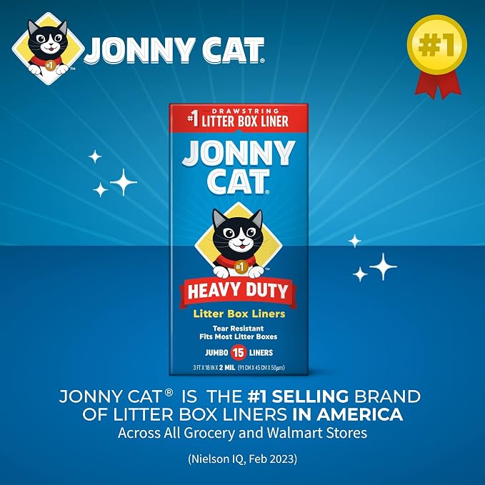 Jonny Cat Litter Box Liners: Heavy Duty - Tear & Leak Resistant - Drawstring Close - Jumbo, 1 Count (Pack of 30) - Image 8