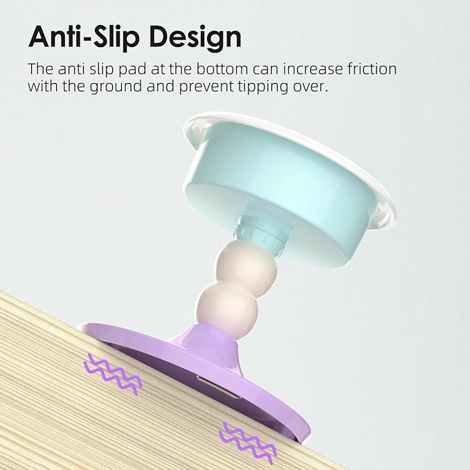 Elevated Ceramic Cat Bowl, Tilted Raised Cat Food Bowl for Indoor Cats, Whisker Friendly Anti Vomiting Cat Feeding Bowl with Non-Slip Stand, Lavender Mint - Image 7