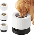 Pawque Elevated 60oz Slow Feeder Dog Bowls Large Breed Raised Food Bowl | Bowls for Medium Large Sized Dogs, Stable Sturdy Base and Snap on Adjustable Height Stand, Anti-Slip Mess Proof Dog Bowls by Pawque