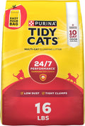 Purina Tidy Cats 24/7 Performance Clumping Cat Litter, 16 lb Bag | Clean Linen scent with 24/7 slow-release deodorizer in a smaller, easy-pour size by PurinaTidyCatsLitter