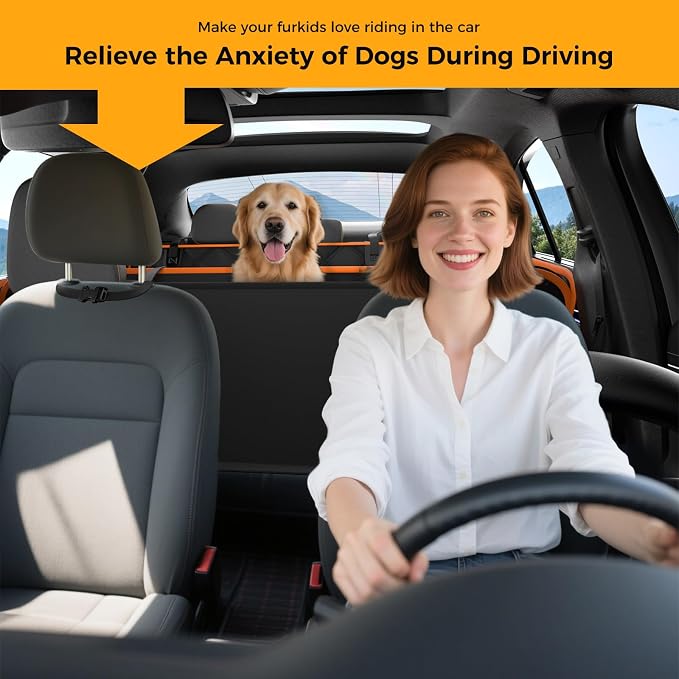 Dog Car Seat Cover for Back Seat,100% Waterproof Scratch Proof Nonslip Seat Cover,600D Heavy Duty Scratch Proof Nonslip Durable Soft Dog Hammock - Image 5