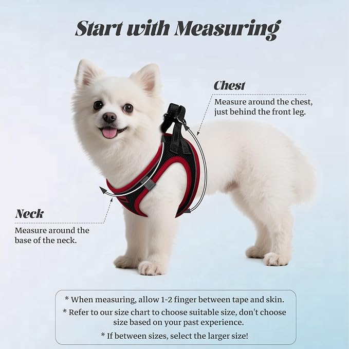 No Pull Dog Puppy Harness and Leash Set Reflective Mesh Vest Large - Image 2
