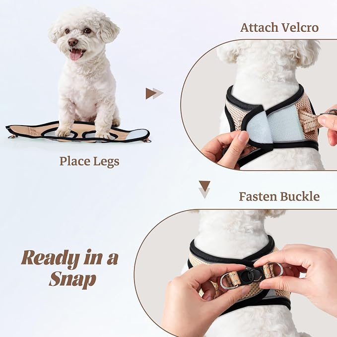 No Pull Dog Puppy Harness and Leash Set Reflective Mesh Vest XX-Small - Image 4