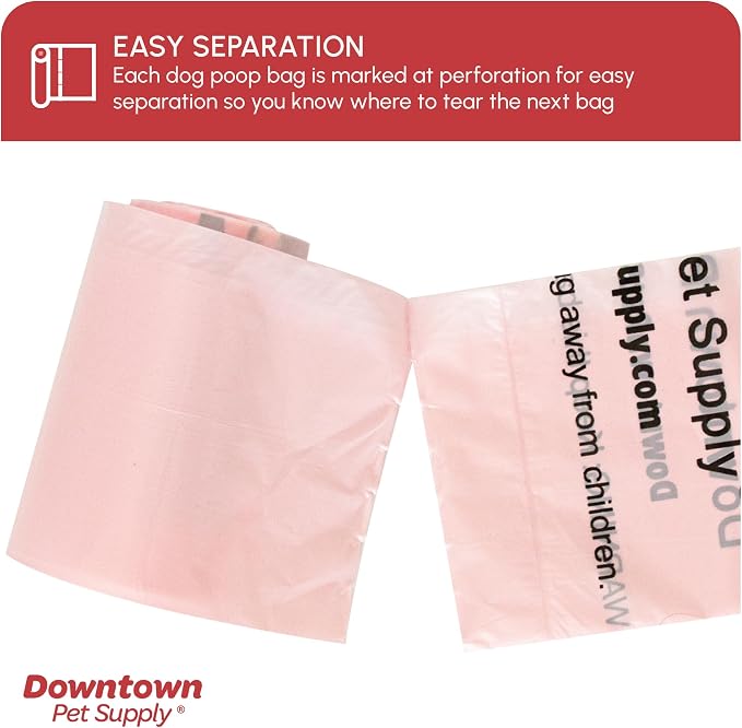 Downtown Pet Supply Scented Poop Bags for Dogs with Dispenser, 180 Count - Leak-Proof Dog Waste Bags and Bone-Shaped Dog Poop Bags Holder for Leash - Lavender Scented, 12.5" x 8.5" - Image 5