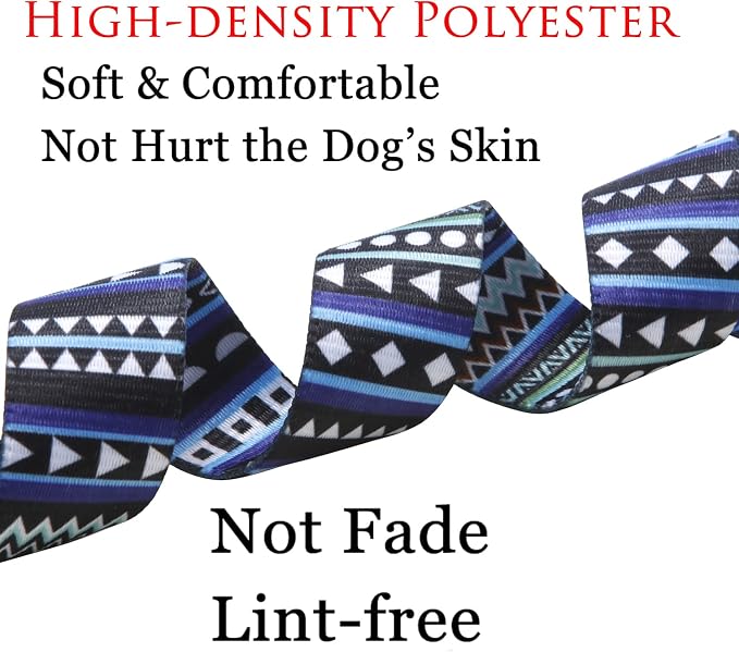 Mihqy Dog Collar for Small Dogs, Fashion Design, Bohemian Blue,S | Neck Fit 9.8"-15.7", Multiple Patterns，4 Sizes for Small Medium Large Dogs, Comfortable for Walks and Outdoor Hikes - Image 5
