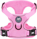 PoyPet Mesh Dog Harness, Reflective Breathable Puppy Vest for Medium Dogs | Lightweight, Soft Air Mesh, Back D-ring, Adjustable, Comfortable, Double Padded, No Choke, for Daily Walking, M, Light Pink by PoyPet