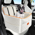 HEGGCOOE Dog Car Seat for Small Medium Dogs, Memory Foam Dog Booster Seats with Thick Cushion for Dogs Under 35lbs, Detachable Washable Pet Car Seat Travel Bed with Storage Pockets,2 Safety Belt by HEGGGCOOE