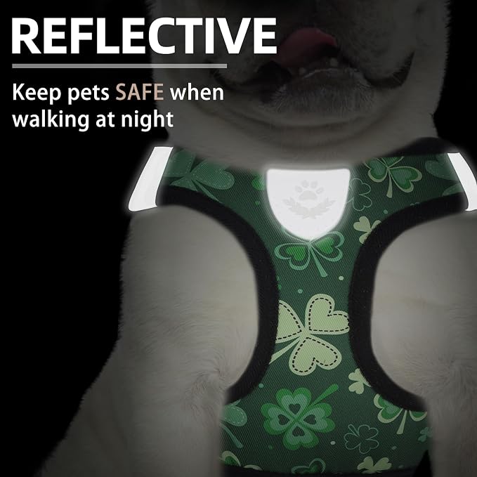 PUPTECK Dog Harness, Collar and Leash Set No Pull for Small Medium Sized | Cute Puppy Step-in Escape Proof Reflective No Choke Pet Cat Adjustable Walking Vest - Image 5