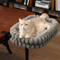CHEERPALS Cloud Cat Bed Desk Mounted Hammock for Indoor Cats Perch Foldable | Reversible Mesh Warm Plush Mat, 90° Space Saving, Machine Washable Support Pet Bed for Kitty and Puppy(Grey, Medium) by CHEERPALS
