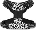 Rnivvi No Pull Dog Harness, Cute Leopard Reflective X-Large Sized Puppy Harness, Adjustable Soft Padded Vest for Large Dogs, Heavy Duty Pet Vest with Easy Control Handle for Walking Training, White by Rnivvi