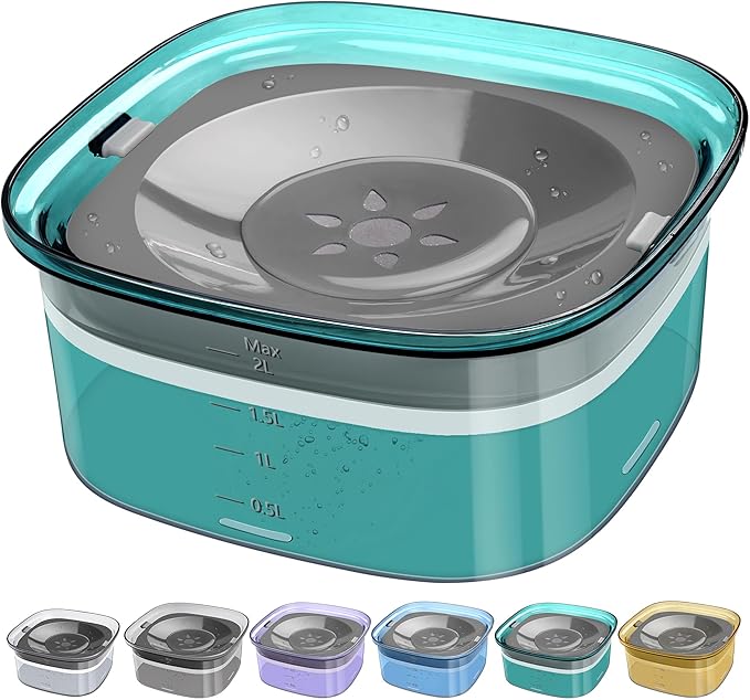 UPSKY 70oz Dog Water Bowl, No Spill Slow Drinking Feeder for Messy Drinker | Large Capacity, Spill Proof, Prevent Pet Prevents Choking, Anti-Slip, Visible Water Level, Suitable for Travel and Car Trips by UPSKY