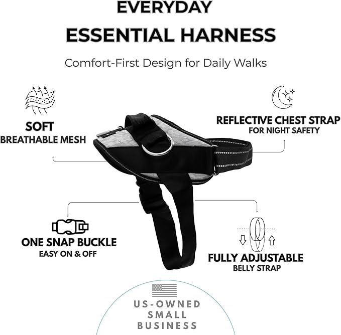 ShawnCo Essential Dog Harness, No-Pull Pet Vest (Arctic Camo,S) | 3 Leash Clips, Easy On, No-Choke, Reflective, Adjustable Fit, Padded Comfort, Control Handle, For Small, Medium & Large Dogs - Image 2