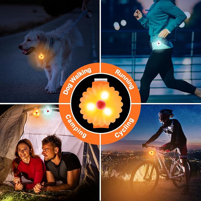 AHJ Dog Collar Light, 2 Pack Dog Safety Lights for Night Walking, USB-C Rechargeable Dog Light Clip-On LED for Kids' Backpacks, Dogs, Runners, Joggers, Cyclists, Camping & Hiking - Image 8