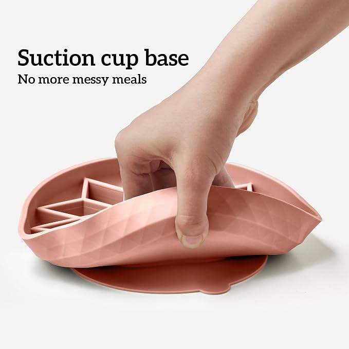 OHMO Slow Feeder Dog Bowl, 7.3" Lick Mat for Dogs, Diamond, Coral | Cat Slow Feeder Bowl, Anti Choking, Enrichment Toys, Easy Clean BPA-Free Silicone Feeding Bowl, Boredom and Anxiety Reducer - Image 6
