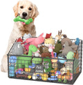 Kaiferty Indestructible Dog Toy basket, Large Toy Bin for Dogs,Pet Toy Bin Dog Metal Basket Organizer Storage for Toys Food Storage (Black) by Kaiferty