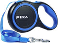 PINA Retractable Dog Leash, 16ft Dog Leash for Small Medium Dogs Up to 44lbs, 360° Tangle-Free Strong Reflective Nylon Tape, with Anti-Slip Handle, One-Handed Brake, Lock - Black Blue by PINA