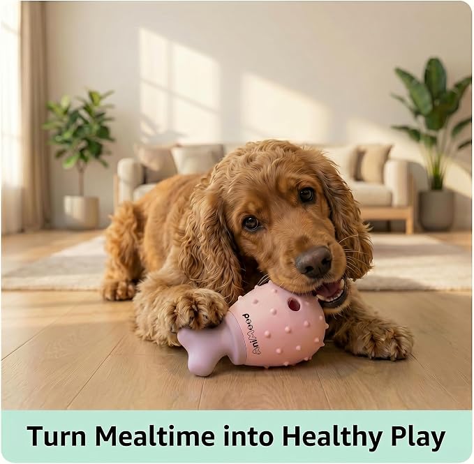 Dog Toys Silicone Dog Chew Toys Interactive Dog Puzzles Chicken Leg Shaped Treat Dispensing Dog Toys for Small and Medium Dogs - Image 6