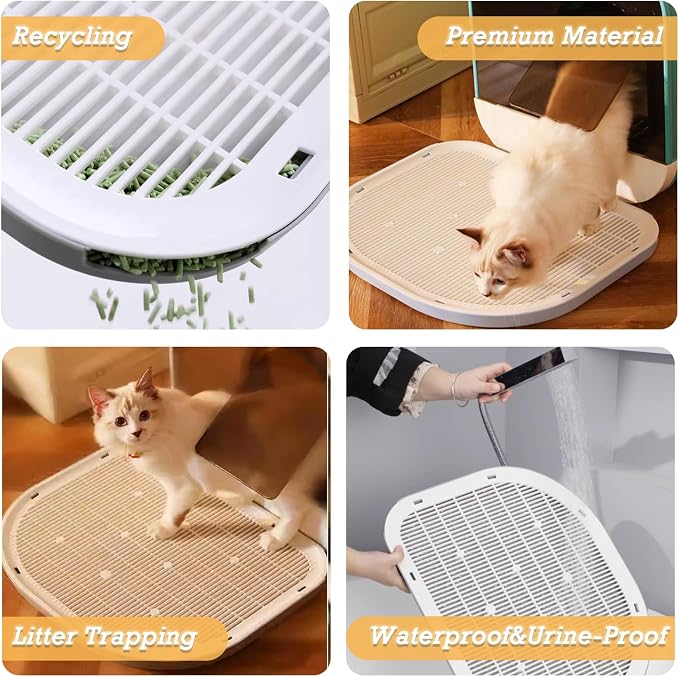 Cat Litter Mat Litter Trapping Mat,19.29"×14.96",Cat Litter Box Mat for Floor,Large Litter Matt for Cat Litter Box,Kitty Litter Mat Catcher,Waterproof Urine Proof,Washable,Easy Clean,Less Waste (Pink) - Image 5