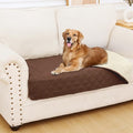 Smiry Waterproof Reversible Pet Couch Covers for Dogs | Pet Friendly, Soft Fabric, Washable Sofa Furniture Protector for Dogs Cat Kids, Checkered (30"x53", Brown/Beige) by Smiry