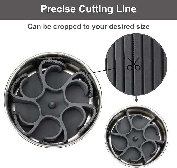 Dog Slow Feeder Bowls Silicone Spiral Pet Food Feeder Insert to Slow Eating | Durable Non-skid Compatible with Stainless Steel, Glass & Ceramic Slow Feeder Dog Bowls for Small Medium Large Breed Dogs - Image 3