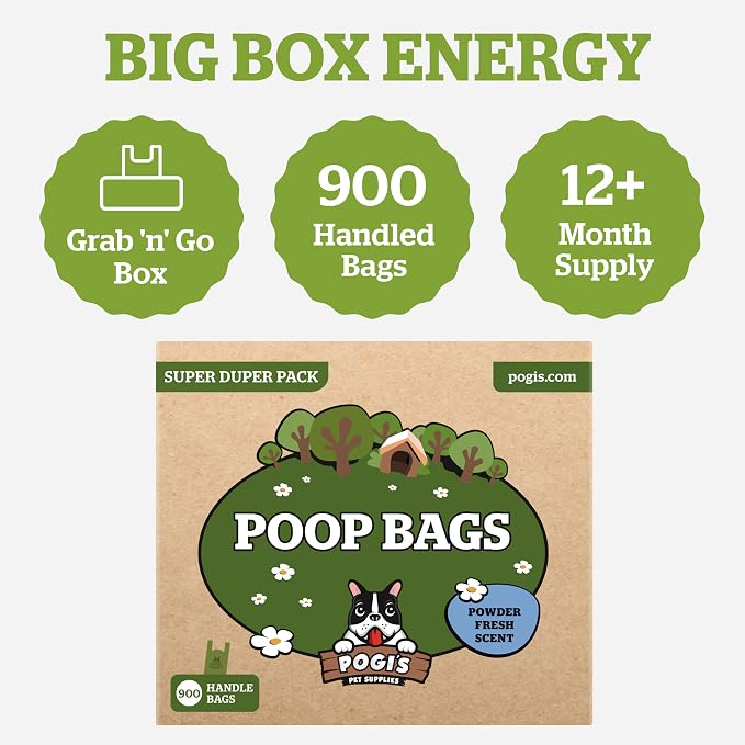 Pogi’s Dog Poop Bags with Handles – Extra-Thick, Leak-Proof, Large, Fresh Scent, 900-Count - Image 5
