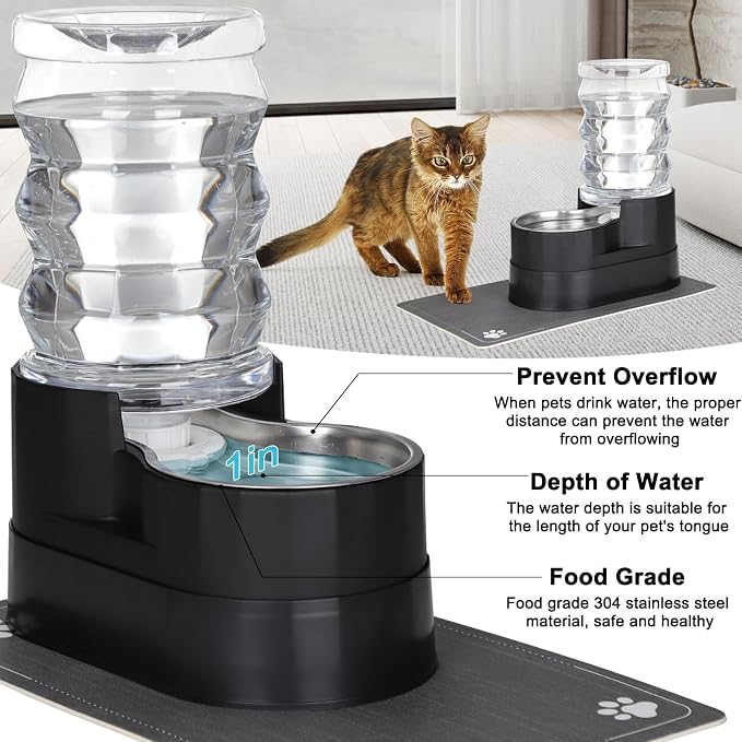 RIZZARI 7L Elevated Dog Water Dispenser :Comfortable Feeding Height | For Senior Dogs/Gravity Auto Refill/Spill-Resistant Base/Stable Anti-Tip Design/Indoor Homes & Multi-Pet Families - Image 7