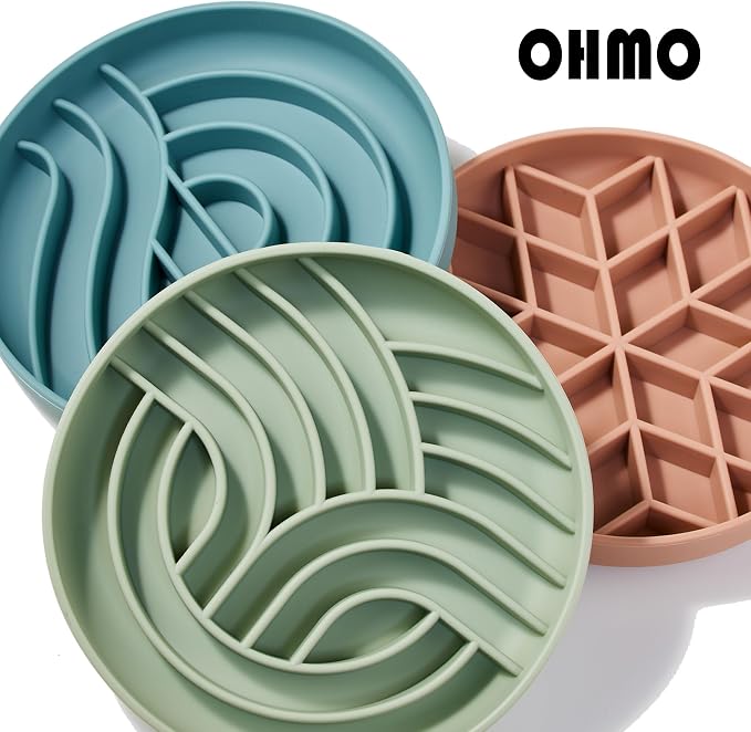 OHMO Slow Feeder Dog Bowl, 7.9" Lick Mat for Dogs, Sunrise, Sage Green | Cat Slow Feeder Bowl, Anti Choking, Enrichment Toys, Easy Clean BPA-Free Silicone Feeding Bowl, Boredom and Anxiety Reducer - Image 8