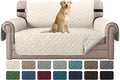 H.VERSAILTEX Sofa Protector for Dogs/Cats/Pets Sofa Covers Slipcover Quilted Couch Coveres Loveseat Covers with Non Slip Elastic Strap Water Resistant Seat Width: 46" (Loveseat, Ivory/Beige) by HVERSAILTEX
