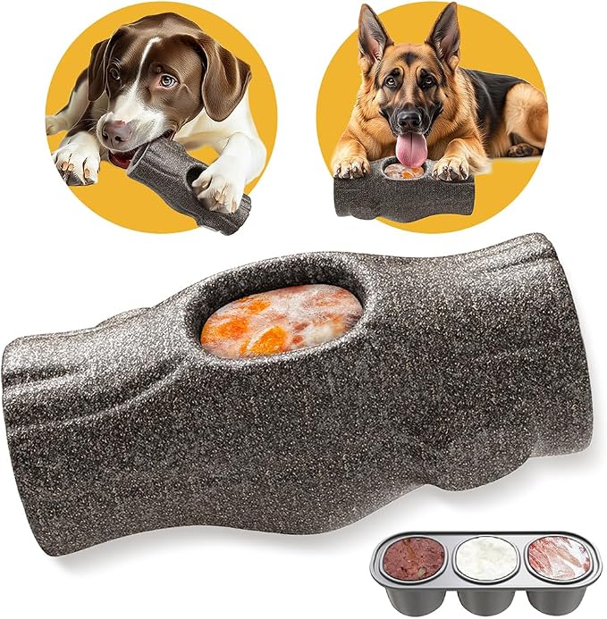 Mankoda Dog Frozen Treat Toy to Keep Them Busy - Chew for Medium/Large Dogs | Heavy Duty Indestructible Toy for Aggressive Chewer, Interactive Puzzle, Fillable Lick Toy with Frozen Mold, Boredom&Anxiety by Mankoda