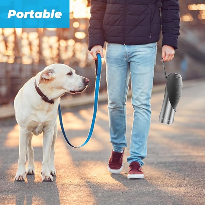 URPOWER Insulated Dog Water Bottle, 27 oz Leakproof Travel Bottle | Cool Water for Hours, 304 Stainless Steel, One-Hand Use, Wide Silicone Bowl, BPA-Free, Less Water Waste, For Walking, Hiking - Image 5