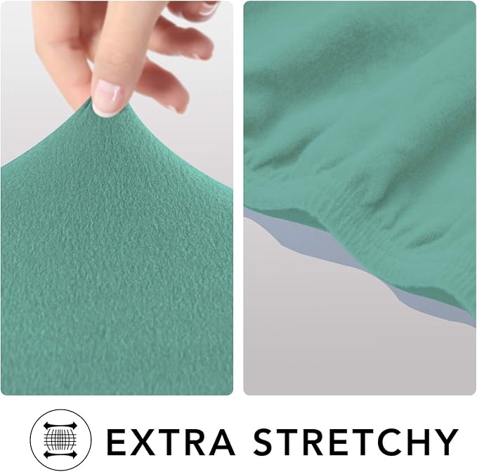 PureFit Stretch Loveseat Covers Fleece Couch Covers for Sofa Cyan | 1-Piece Sofa Slipcover Soft Couch Protector, Sofa Cover Washable with Non Skid Foam and Elastic Bottom for Kids, Dogs - Image 4