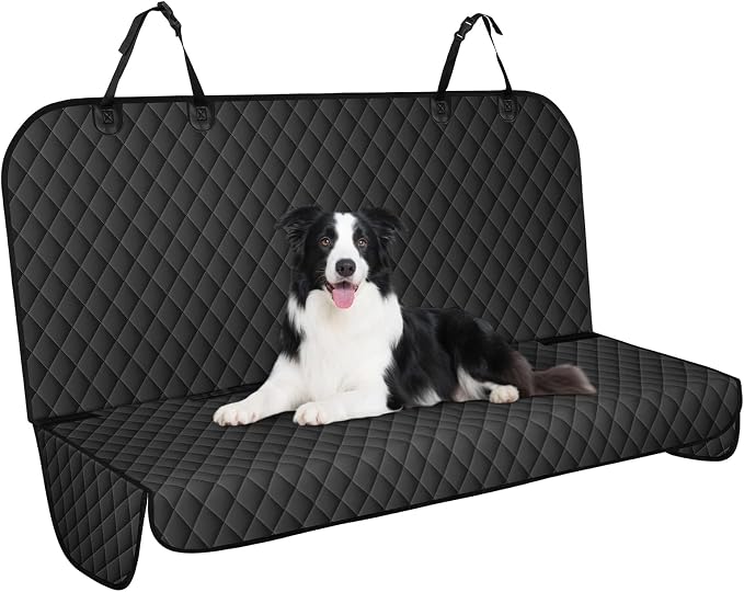 Waterproof Dog Backseat Cover for Cars, Non-Slip Pet Seat Protector,M-Black by NECKORY