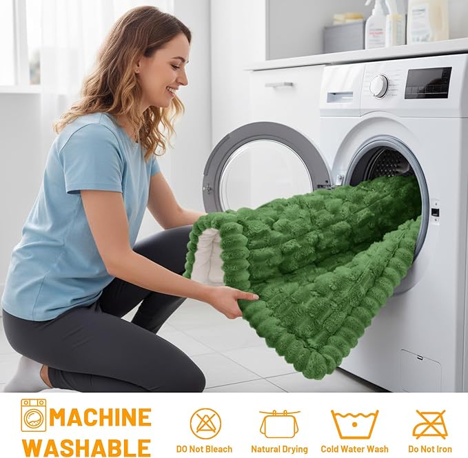 Smiry Non Slip Couch Covers for Dogs, Scratch Resistant Pet Sofa Protector | Machine Washable Soft Fuzzy Thick Furniture Cover for Sofa Loveseat Sectional Large Dogs, Olive Green, 27.6" x 88" - Image 8