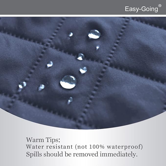 Easy-Going Reversible Couch Cover, Recliner 22 in, Dark Blue/Light Blue | Machine Washable Slipcover For Dogs, Water Resistant Furniture Mat For Living Room, Non-Slip Sofa Cover, Pet Friendly - Image 4